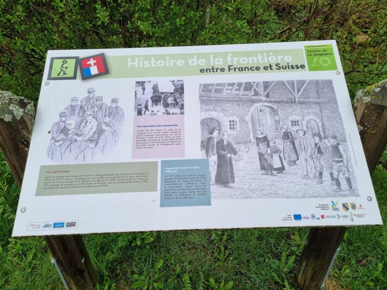 An der Grenze zwischen Frankreich und der Schweiz
