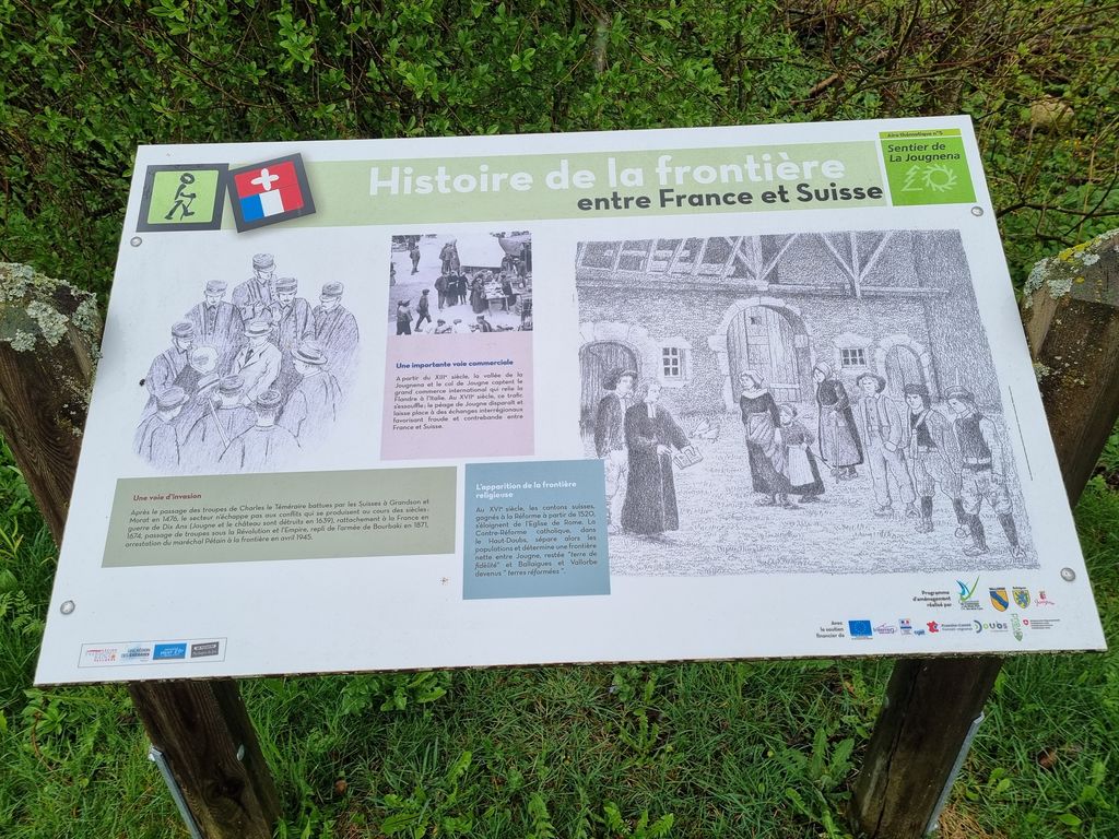 An der Grenze zwischen Frankreich und der Schweiz