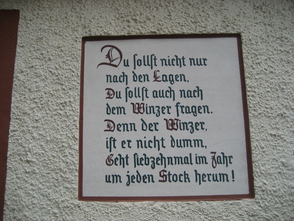 Winzerweisheit