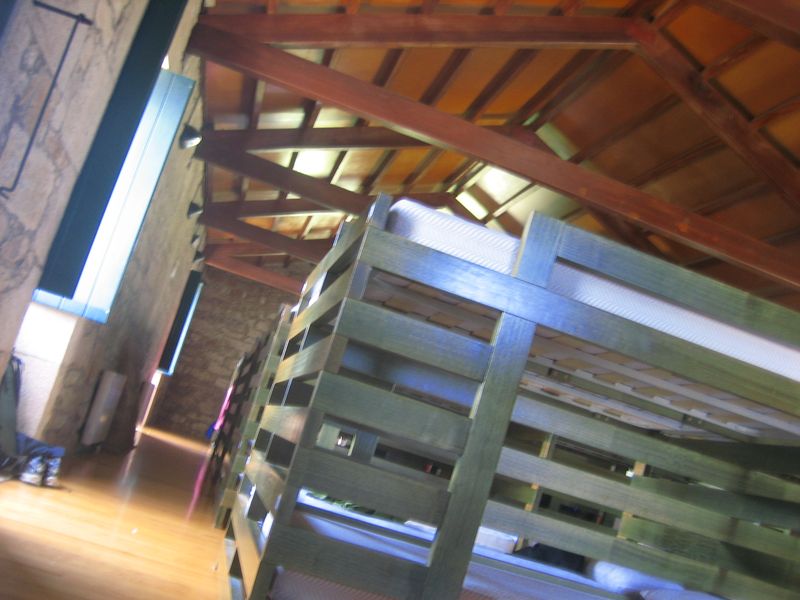 Albergue in Padrón: Schlafsaal mit Hochbetten